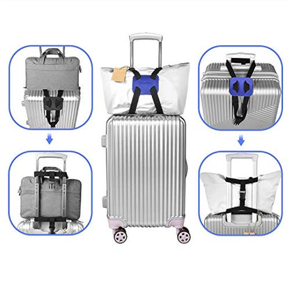 Luggage Straps Bag Bungee, Luggage Bungee - Luggage Straps Suitcase Adjustable Belt-(Blue-2) - color: Blue-2