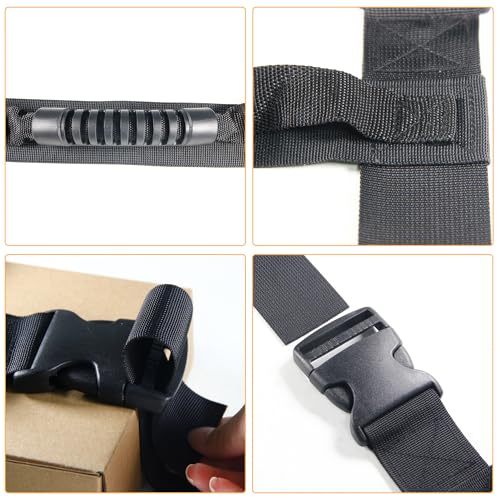 81" Box Carrying Strap with Handle, H-Shaped, Adjustable Lifter for Moving