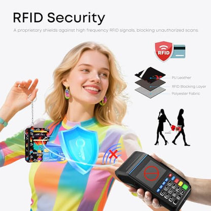 Fire Credit Card Holder Small Wallet for Women - color: Fire