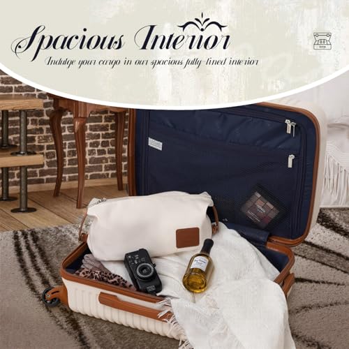 Coolife Luggage Set Carry On Suitcase,3 piece, White(DB/TB/20) - color: White, size: 3 piece set (DB/TB/20)