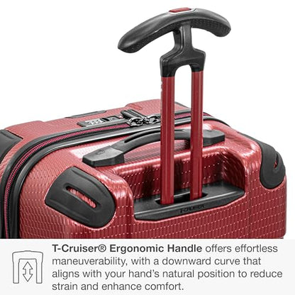 Traveler's Choice Maxporter II Polycarbonate Hardside Trunk with Spinner Wheels, Red, 28-Inch Medium Trunk - color: Red, size: 28-inch Medium Trunk