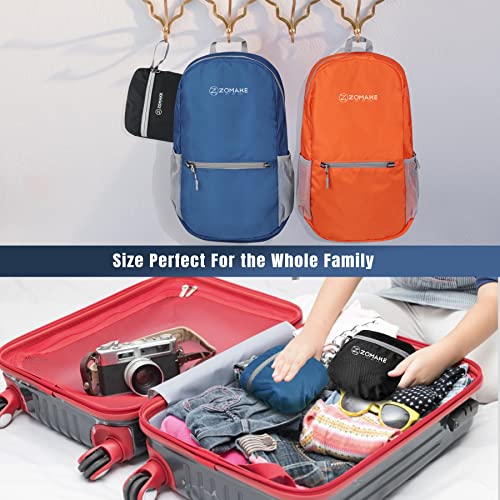 ZOMAKE Lightweight Packable Backpack, Foldable Small Travel Day Pack - color: B-royal Blue