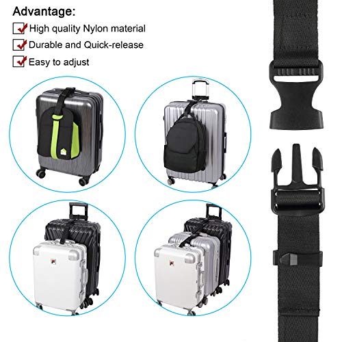 Vigorport Luggage Connector Straps for Suitcase, Add A Bag Suitcase Belt - size: 1.25''W - Large