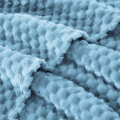 EXQ Home Turtle Shell Twin Size Throw Blanket Blue for Couch & Sofa - color: Blue, size: Twin