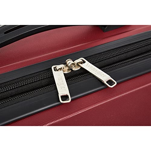 Wrangler 5 Piece Luggage & Travel Accessories Set, Red - color: Red, size: 5 Piece Set