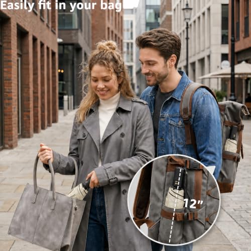 BAODINI Compact Travel Umbrella Small Windproof Auto Open Close for UV Sun Protection UPF 50+ and Rain Fits Backpack Purse & Suitcase - color: Beige