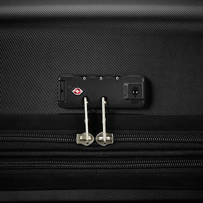 Samsonite Evolve SE Hardside Expandable Luggage, Bass Black, Medium Spinner - color: Bass Black, size: Checked-Medium Spinner