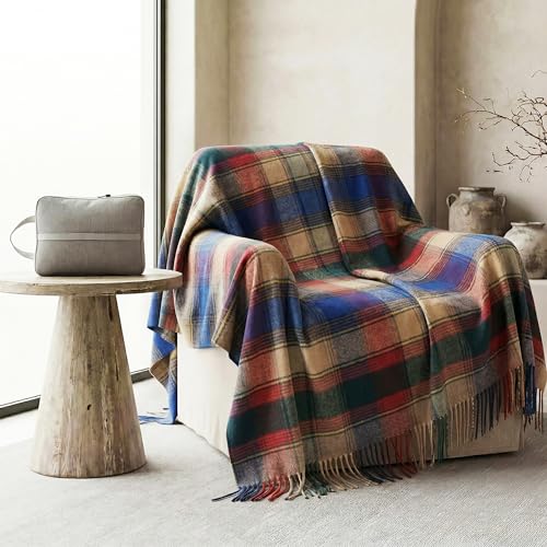 Soft Pure Wool Throw Blanket, Lightweight Warmth, 55"x83" - color: Colorful Field, size: Standard (1.5 lbs)