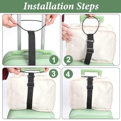 Ptwola 2Pack Luggage Straps for Suitcase Adjustable Luggage Connector Strap