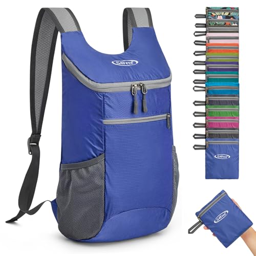 G4Free 10L Lightweight Packable Hiking Backpack, Nylon Daypack Daily Travel - color: Sapphire, size: Small