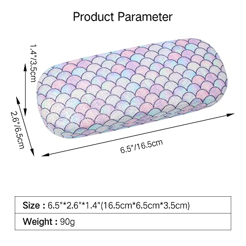 PERFECTSIGHT Hard Shell Eyeglasses Case, Kawaii Protective Glasses Case for Kids, Cute Eyeglass Case for Women Men Girls - color: Pink Scale