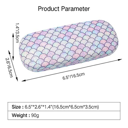 PERFECTSIGHT Hard Shell Eyeglasses Case, Kawaii Protective Glasses Case for Kids, Cute Eyeglass Case for Women Men Girls - color: Pink Scale