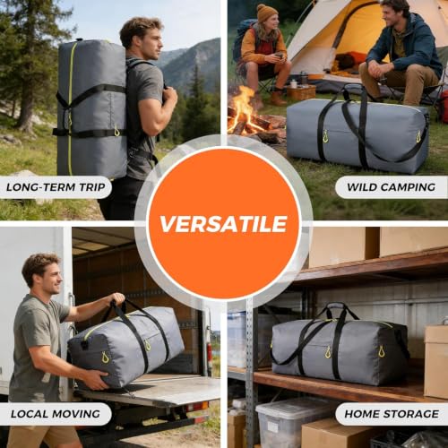 Uarition 100L Large Duffle Bag for Travel, Camping - Navy Blue - color: Navy Blue