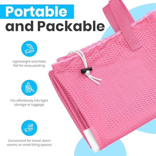 Handy Laundry Mesh XL Laundry Bag 24"x36" with Shoulder Strap, Pink - color: Pink, size: 1-Pack