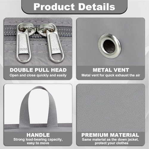 Packing Cubes for Travel Packing Organizers Compression Travel Cubes, Grey - color: Grey
