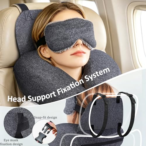 Travel Neck Pillow for Airplanes,Inflatable U-Shaped Airplane Pillow