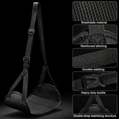 1 Pack Portable Airplane Footrest Hammock, Adjustable Memory Foam Travel Foot Rest, Foldable Foot Support for Airplane, Train, Office Desk & Long Trips
