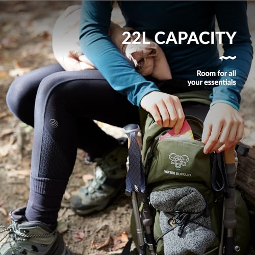 Water Buffalo Sherpa 22L Hiking Hydration Backpack, 2L Bladder - color: Bonfire