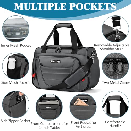 Underseat Carry On Luggage Bag Airplanes Personal Item Bag - 18 IN Grey - color: Grey, size: 18 IN