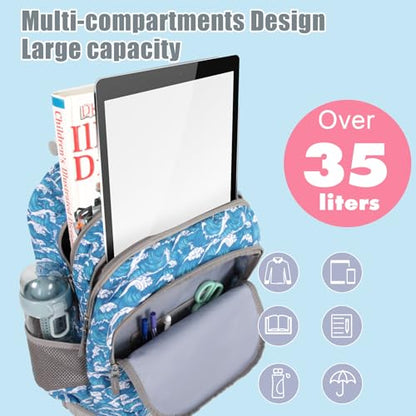 Tilami Rolling Backpack for Boys and Girls,Wave - color: Wave