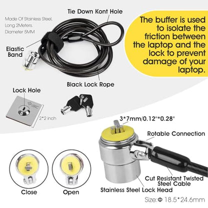 Laptop Cable Lock Hardware Security Cable Lock Anti Theft Combination Lock, Laptop-Computer-Security-Locks for Laptop PC Monitors Projectors Docks Tablet Notebooks (10pack) - size: 10 Packs