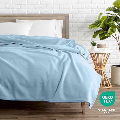 Bare Home Polar Fleece Blanket (King, Light Blue) - color: 08 - Light Blue, size: King