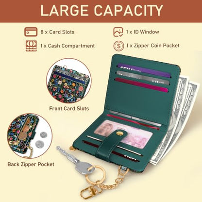 Jogjam Bird Floral Small Women Wallet, Rfid Slim Compact Credit Card Holder - color: Birds and Flowers
