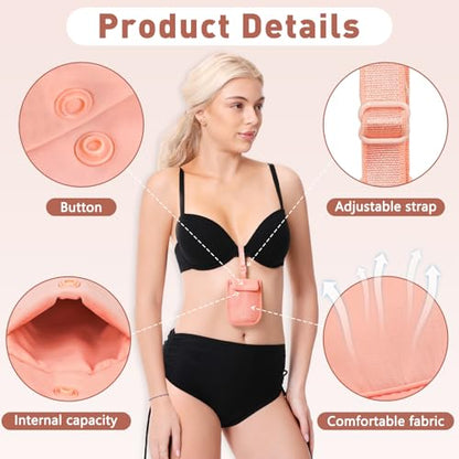 YOYI YOYI RFID Blocking Bra Wallet, Travel Wallet for Credit Cards & Cash - color: Pink