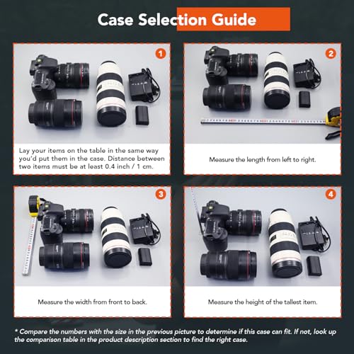 Lykus HC-3010 Waterproof Hard Case with Foam, Inner Size 10.75*6.65*3.94in - color: Black, size: HC-3010