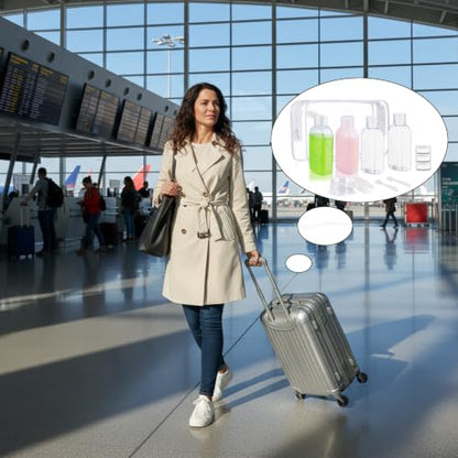 Cosywell Travel Bottles for Toiletries 4PCS 3.4oz Plastic Clear Bottles - style: B-3.4oz-clear-2label2blank