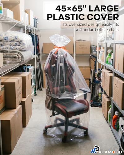 45x65 Inch Extra Large Clear Plastic Storage Bag for Luggage Cover, 8 Pack - size: XX-Large (45"x65")