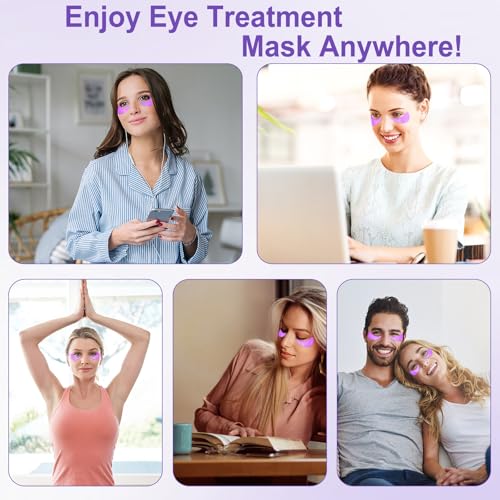 30 Pairs Eye Mask with Retinol, Collagen Eye Patch for Dark Circles and Puffiness, Reduce Wrinkles, Eye Bags and Fine Lines, for Women and Man - color: Deep Purple