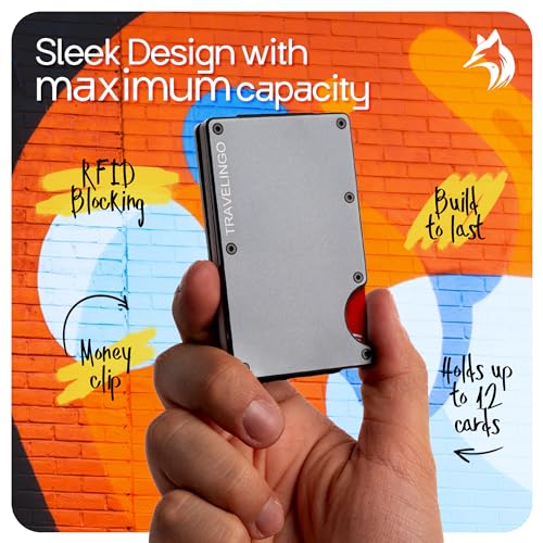 TRAVELINGO Slim RFID Blocking Wallet For Men - Light Weight, Durable & Compact- Minimalist Wallet With Money Clip (Iron) - color: Iron
