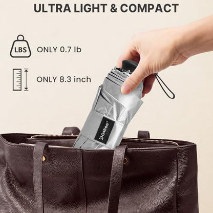 G4Free 46in Mini Sun Umbrella with Retractable Handle Umbrellas - color: Black