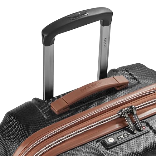 DELSEY PARIS Carrousel, 24 Inch Checked-Medium Hardside Luggage, Black - color: Black, size: Checked-Medium 24 Inch