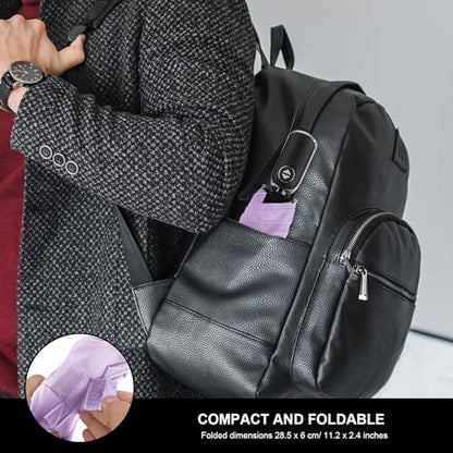 Automatic Lightweight Travel Flat Umbrella Compact Folding for Pocket - color: 0.2Light Purple