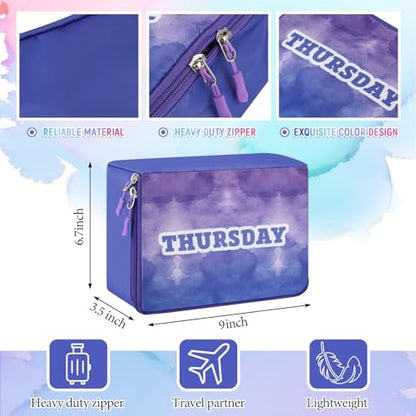 Paterr 7 Pcs Days of Week Packing Cubes for Kids 9 X 7 X 3 Inch Gradient - color: Gradient, size: 9 x 7 x 3 Inch