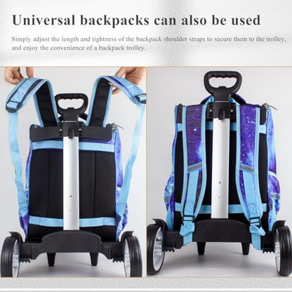 Backpack Trolley, Rolling Backpack Cart with Edge Guard Base, Quiet Wheels - size: Large with Edge Guard Base