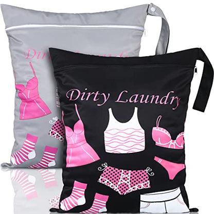 Shappy 2 Pack Wet Dry Bag Travel Laundry Waterproof,Dress Style - style: Dress Style