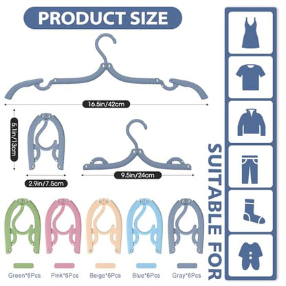 40Pcs Foldable Travel Hangers Cruise Essentials Travel Essential Phone Size - color: Multicolor, size: 40 Pack
