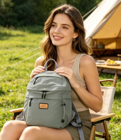 10L Ultralight Foldable Hiking Daypack for Women, Water Resistant Mini Travel Backpack, Lightweight Small Backpack for Camping Commute Outdoor - color: Green