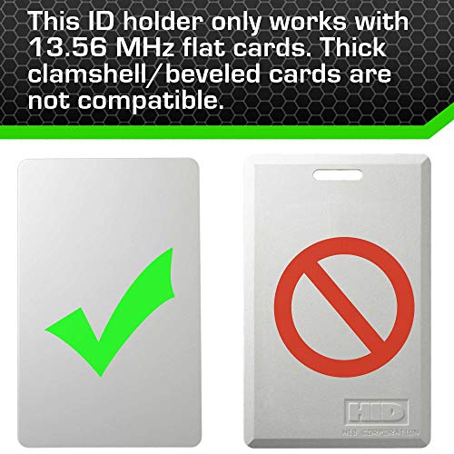 ID Stronghold - Pack of 5 - RFID Blocking Secure Badge Holder - Duolite 2 Card ID Holder - Poly Carbonate - Heavy Duty Plastic ID Badge Holder - USA Molded and Assembled - FIPS 201 Approved - color: Clear, size: 5 - Pack