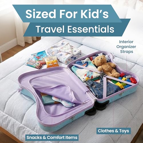 Bioworld Frozen Elsa and Anna Ride-On Luggage For Kids & Toddlers - color: Frozen Elsa and Anna