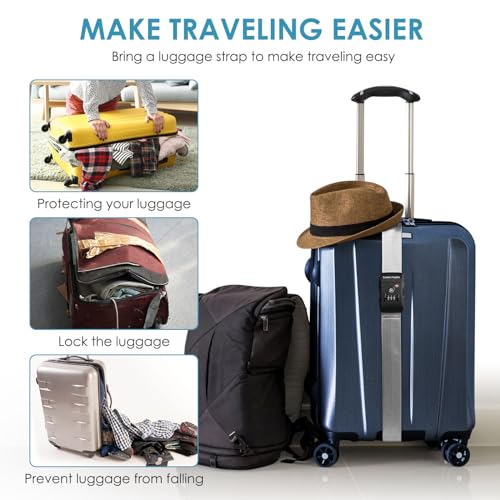 Travel Inspira Anti-Theft Suitcase Belt with TSA Lock - color: Grey