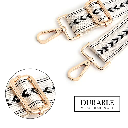 Purse Strap Replacement Crossbody Handbag Shoulder Strap Adjustable - color: Gold Buckle-3