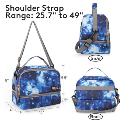 Tilami Rolling Backpack for Boys and Girls,Galaxy Blue - color: Galaxy Blue