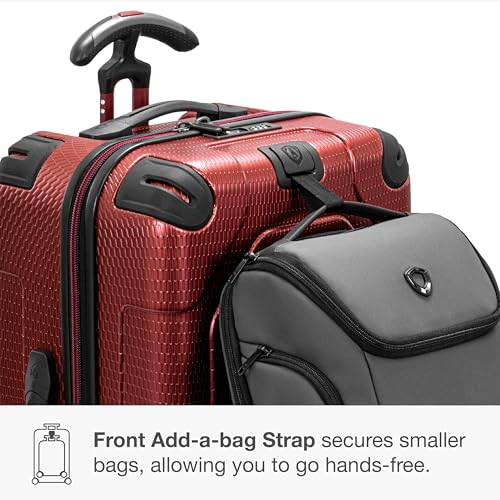 Traveler's Choice Maxporter II Polycarbonate Hardside Trunk with Spinner Wheels, Red, 28-Inch Medium Trunk - color: Red, size: 28-inch Medium Trunk