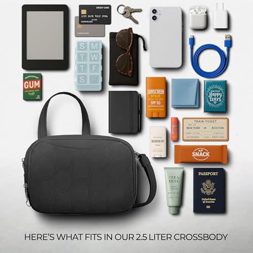 Travelon Anti-Theft Runways Double Compartment Crossbody - color: Black