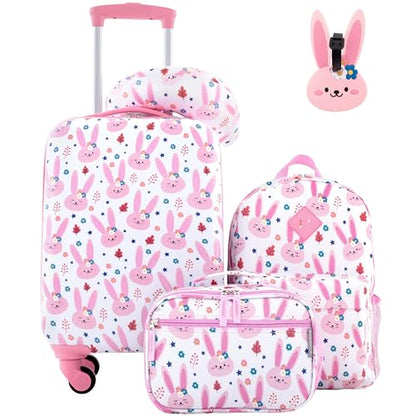 Travelers Club 5 Piece Kids' Luggage Set, Bunny - color: Bunny