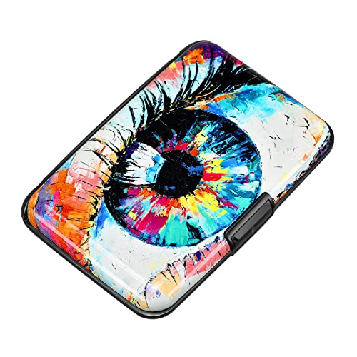 ELFISH RFID Aluminum Wallet Credit Card Protector Case Holder for Men Women - color: Big Eye